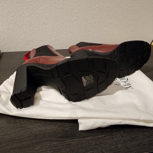 Alexander McQueen Chelsea Boot "Burgundy and Black" Size 38 - Picture 8 of 10